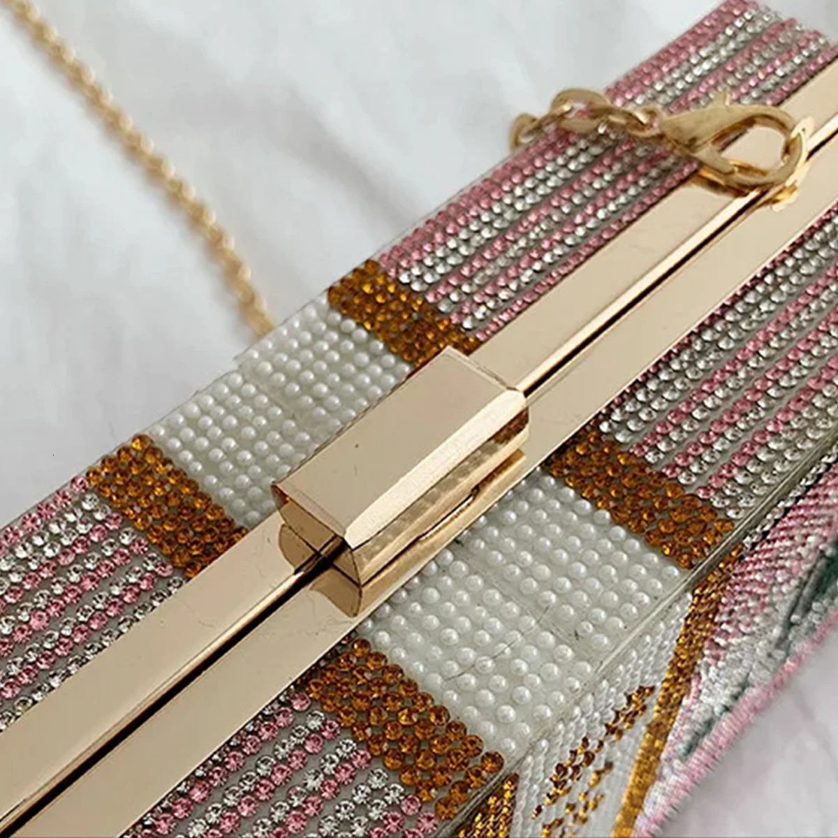 Diamond dollar ladies evening bag shiny chain cross body bag party dance party fashionable clutch wallet 241023