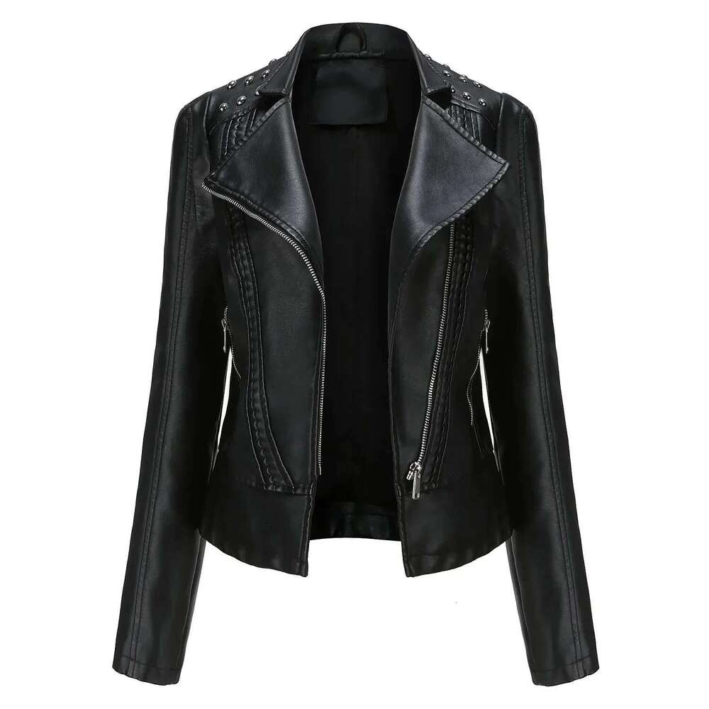 Faux Leather Jacket Women Trend 2024 Coats For Womens Spring Autumn Woman Coat Black Pink Purple Red Brown Jaqueta Feminina New