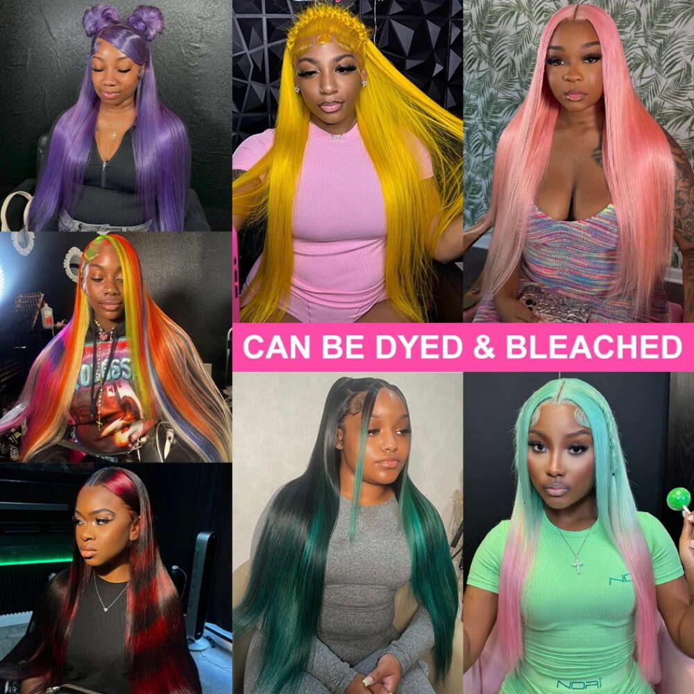 200 Density 613 Blonde 13x6 HD Frontal Wigs Colored Brazilian Straight Human Hair 13x4 Lace Front Wig For Women