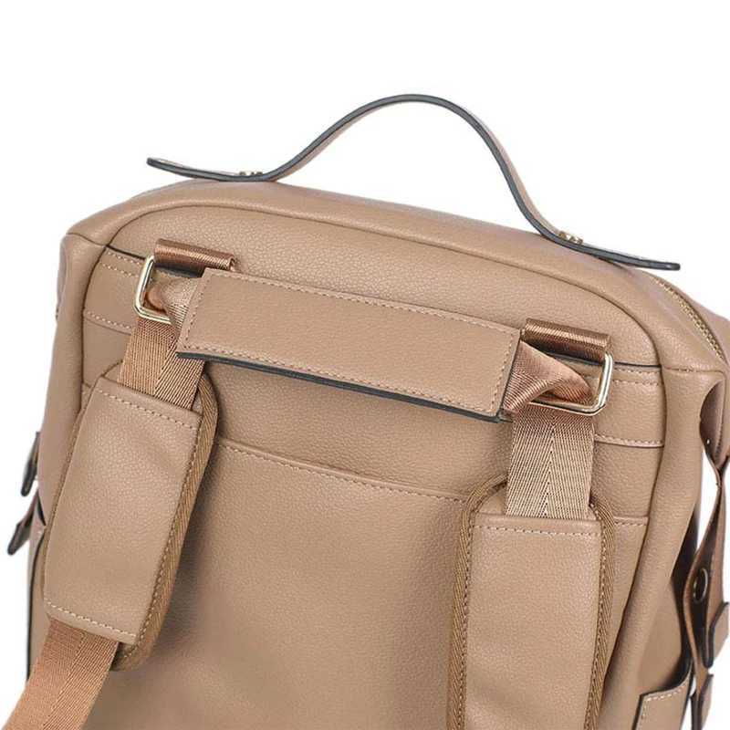 Diaper Bags Multifunction Leather Diaper Bags Large Capacity Baby Bags for Baby Care Changing Bags for Mom Outdoor Travel Maternity Backpack H250207