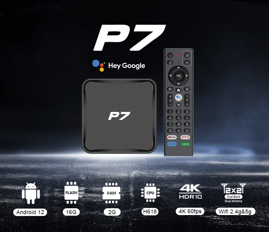 New P7 Android 12 Smart Tv H618 Android Box 4K 6K 8K ATV tv box Set Top Box Dual Wifi Media Player Android P7