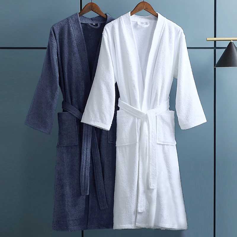 Summer mens kimono bathroom 100% pure cotton dress plus size XL towel Fce Spwear pajamas casual pajamas W241023