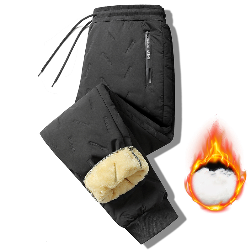Winter Thickened Women Pants Warm Solid Color Straight Trousers Cold Resistance Ladies Plush Sports Long Drawstring Pant