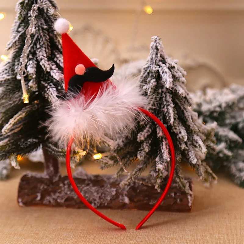 Christmas Headband Santa Tree Elk Antlers Hairhoop Kid Adults Headwear Reindeer Elf Ears Christmas Party Decorations PropX241021
