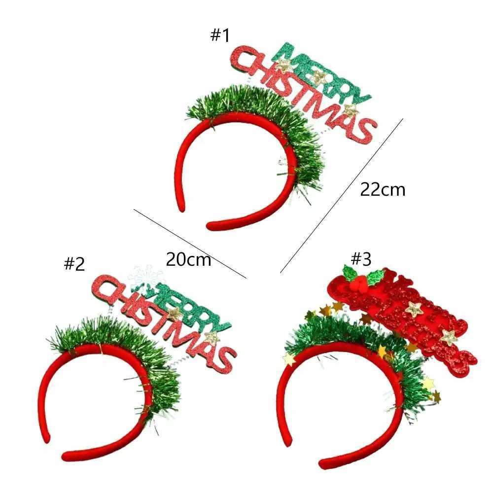 3pcs Cute Christmas Letters Headbands Non-slip Funny Christmas Hair Hoop Exquisite Wear-resistant Merry Christmas DecorationsX241022