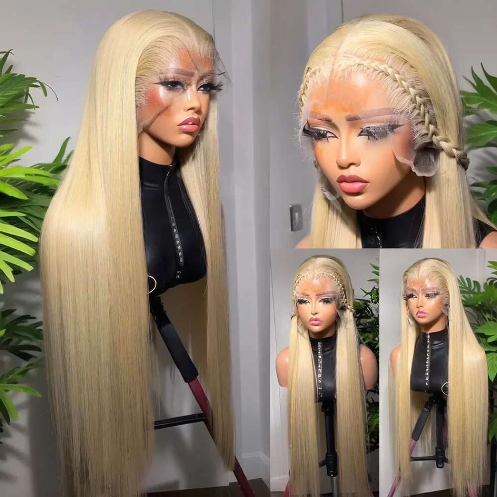 200 Density 613 Blonde 13x6 HD Frontal Wigs Colored Brazilian Straight Human Hair 13x4 Lace Front Wig For Women