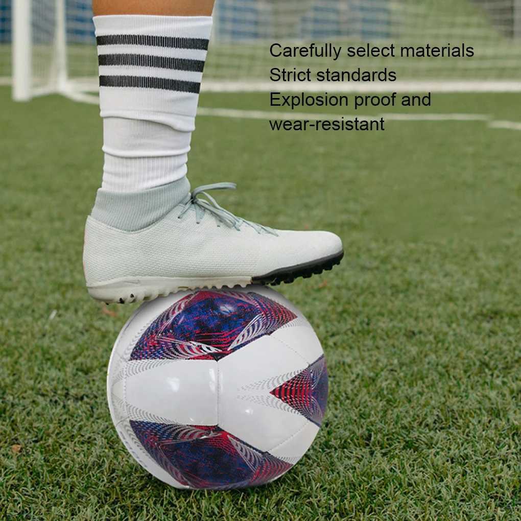 Official Size Soccer Ball For Smooth Handling And Control Size 5 Soccer Ball Football Training Match White RedXJ241023
