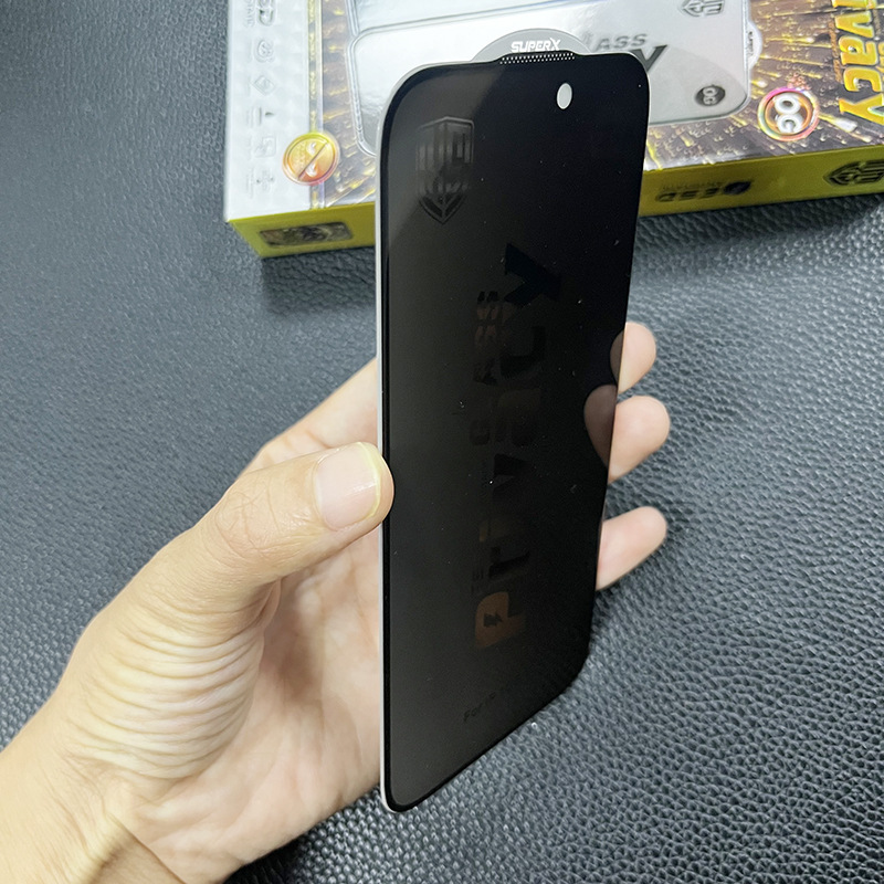 Privacy 0.3MM High Aluminum Glass Anti Spy Anti-Glare Anti-static Dust-proof Net Super Big ARC 150C Screen Protector For iPhone 16 15 Pro Max 14 Plus 