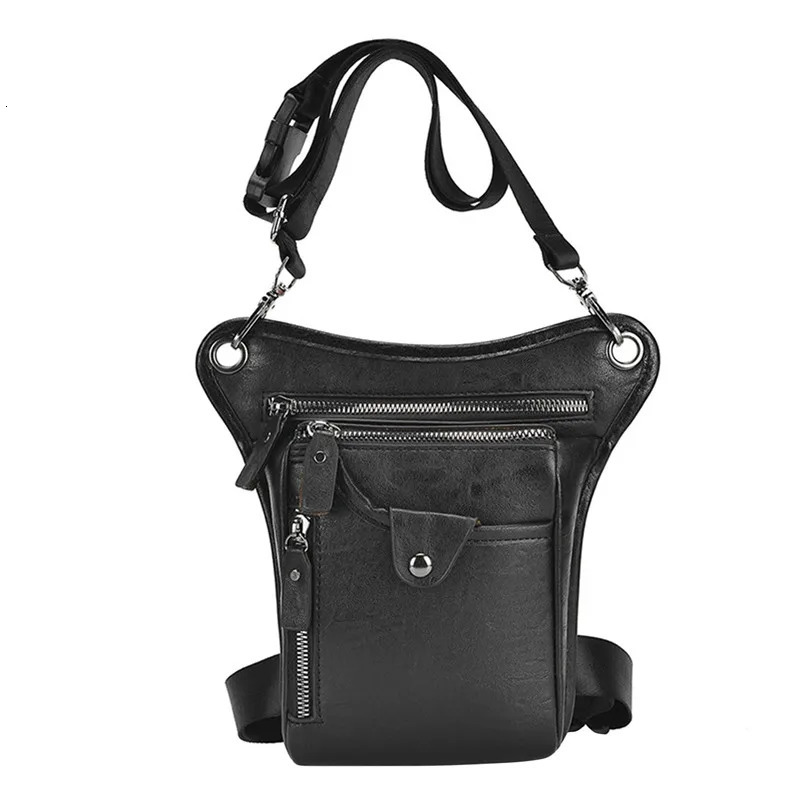 PU leather mens casual coffee classic shoulder strap sling bag fashionable travel Fanny waist belt bag leg bag 241023