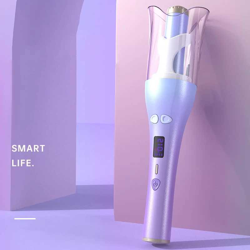 New Arrival New Automatic Clockwork Anti Clockwork Rotation LED Display Screen Temperature Adjustable Wave Curling Iron Rod Curling Machine Z241022