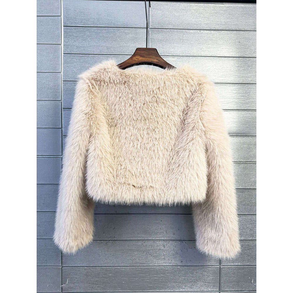 ZADORIN Fashion Colorful Fluffy Jacket Solid Cropped White Pink Faux Coat Women Jackets Winter Fur Coats