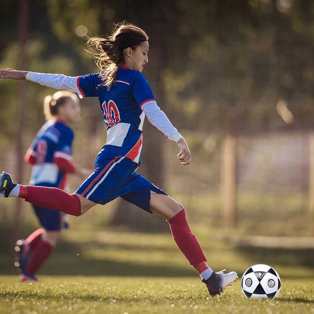 Size 5 Soccer Ball Youth Soccer Ball Machine Stitched School Competition Football Black Triang Print for Outdoor SportsXJ241023