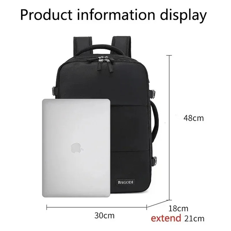 Aircraft travel backpacks suitable for Wamen and Man large capacity backpacks waterproof and multifunctional expandable backpacks 241023