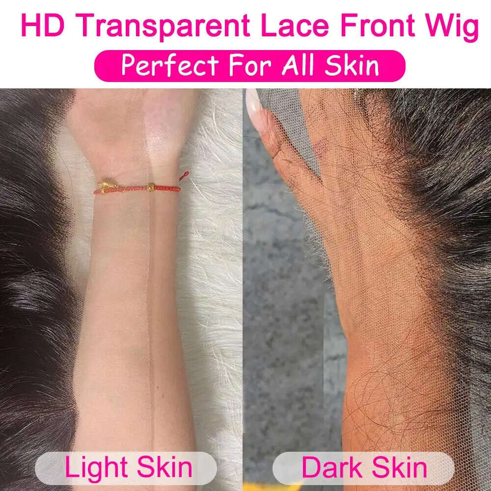 Transparent 13x4 13x6 360 HD Water Wave Lace Front Wigs Curly Human Hair Wigs Deep Wave Lace Frontal Wigs For Women Pre Plucked