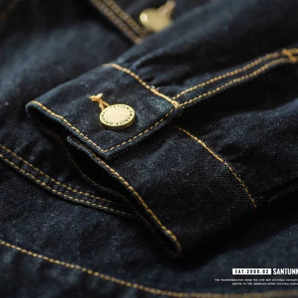 Spring and Autumn new mens denim jacket loose trend long sleeved retro trend handsome casual trend jeans casual jacket solid color X241023