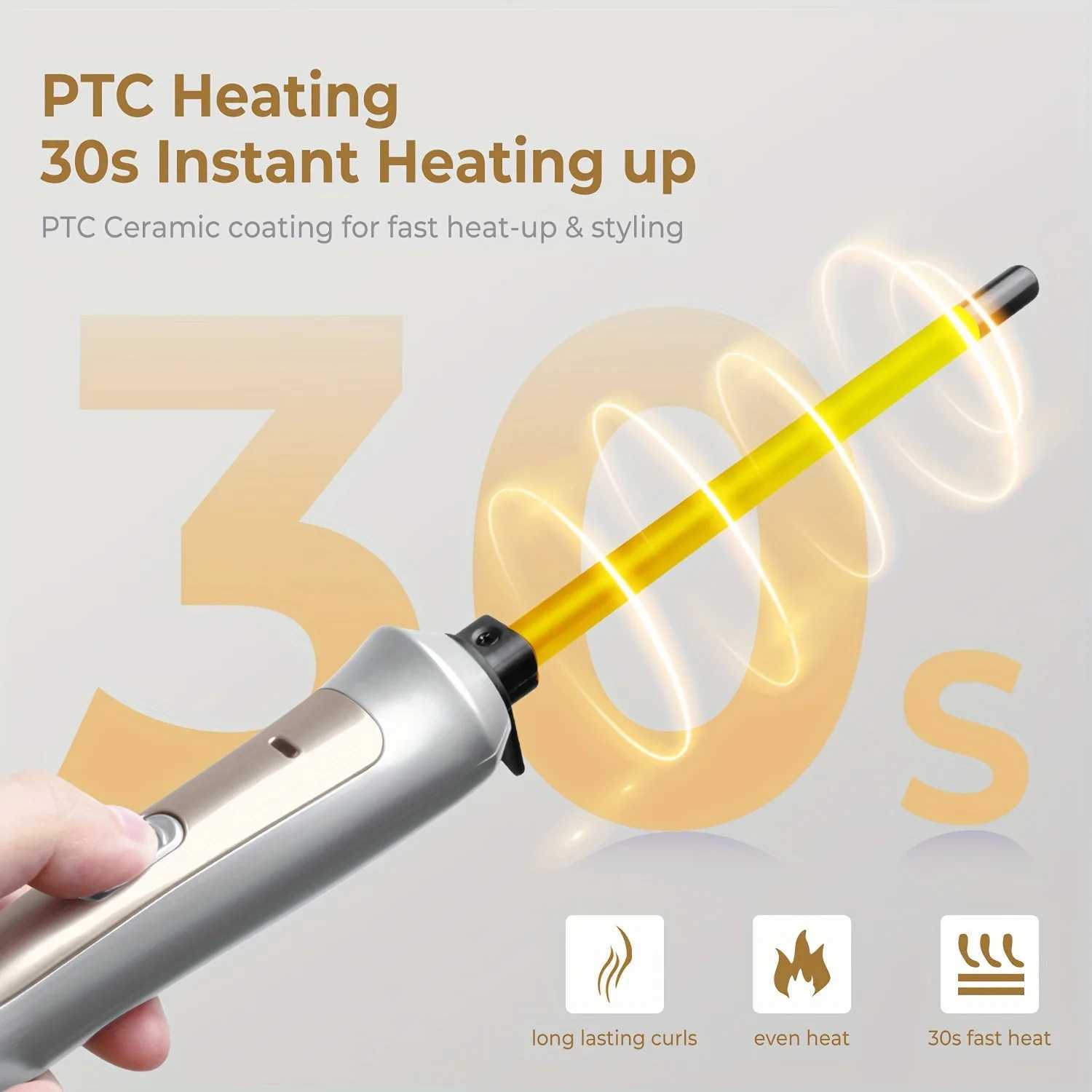 New Arrival 9mm thin curler 3/8-inch small curly iron professional curling stick ceramic short and long hair small rice dumpling Z241022