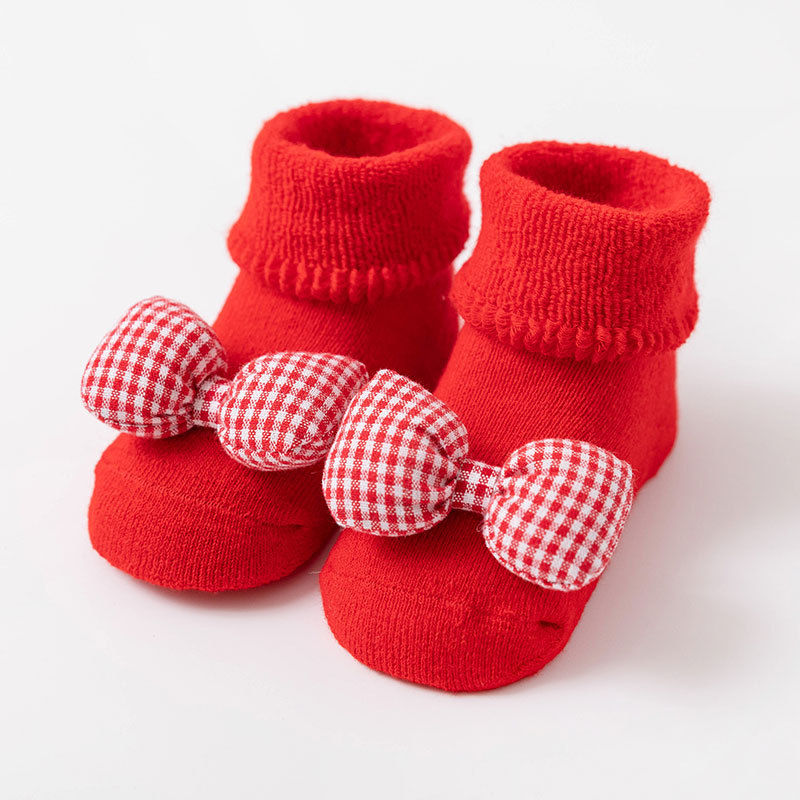 2024 Christmas Children's Socks Winter Thick looped Baby Socks Anti slip Fruit Doll Baby Floor Socks Newborn Cotton Socks