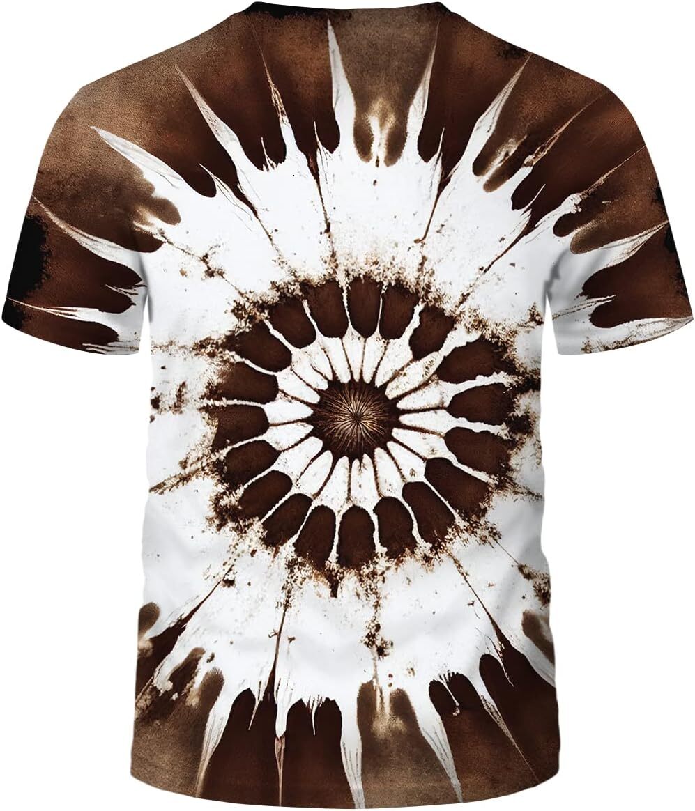 Mens T shirt Mysterious Rainforest Tie-Dye Algae Vortex Loral Print Short Puff Sleeve T-Shirts Natural Magic Tee Top tee Casual tops summer clothes br