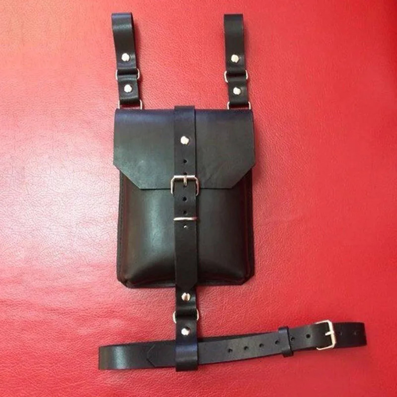 Steampunk Leg Harness Belt Bag Fanny Pack Leather Phone Wallet Holster Gothic Garter Womens LARP Knight Bag Drop Thigh 241023