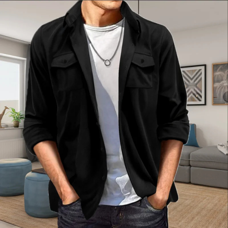 fashionable suede coat mens spring and autumn explosive casual loose and comfortable jacket top 241023