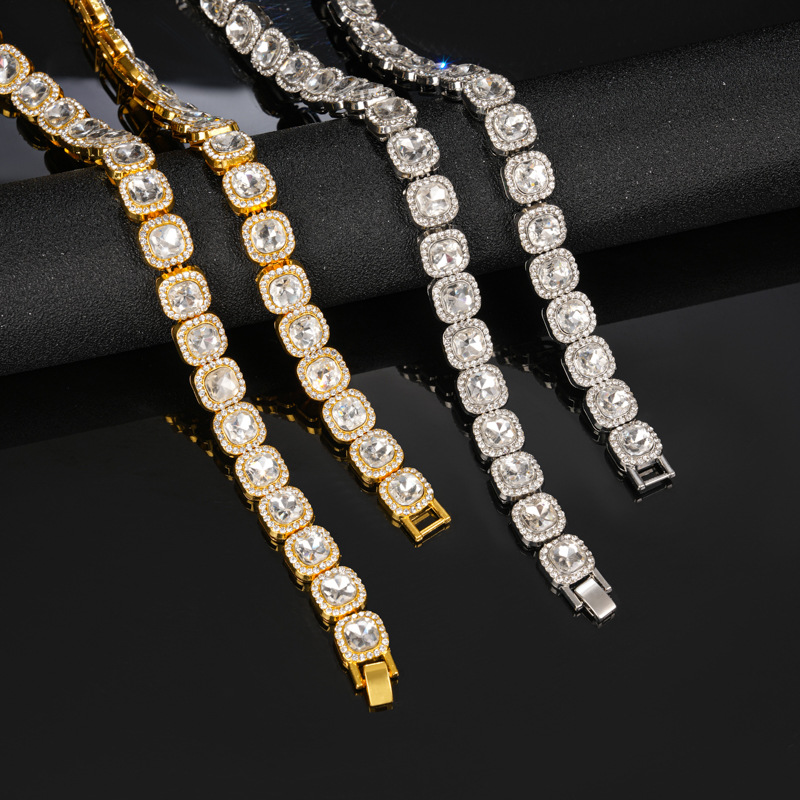 Hip Hop Rock 13mm Diamond Chain Necklace Fashion Cuban Chain Unisex Men Women Necklaces Luxury Jewelry Accessories