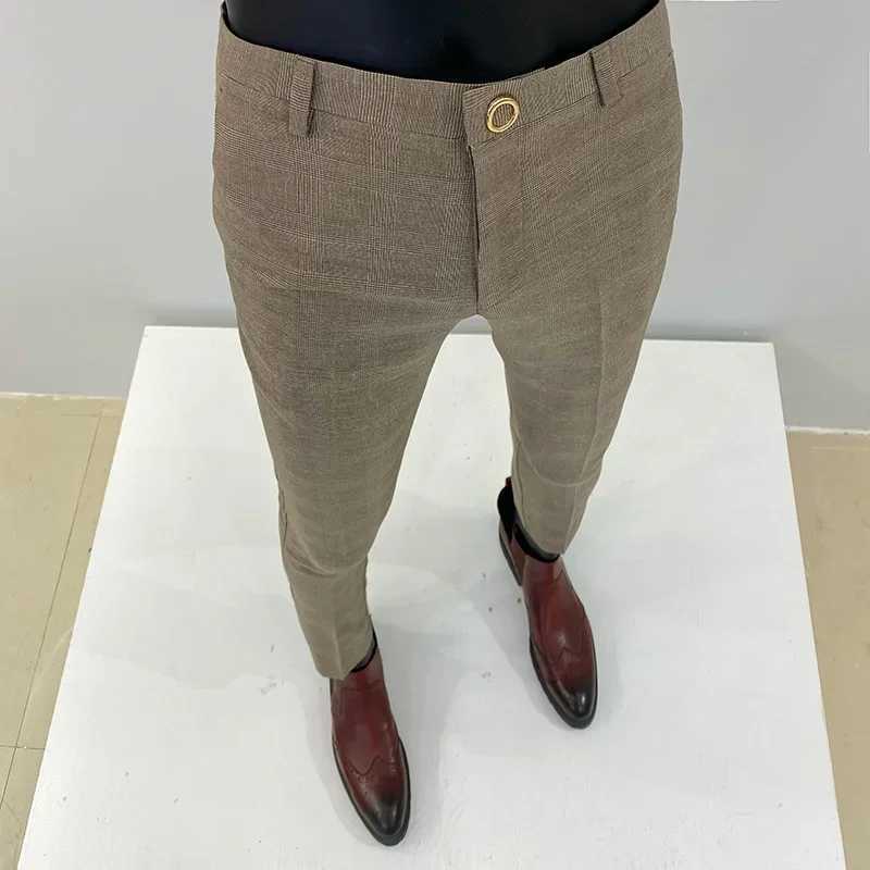 Men Suit Pants 2024 Spring Fashion Business Solid Casual Slim Trousers Wedding Party Dress Pants Classic Branded Male ClothingX241023