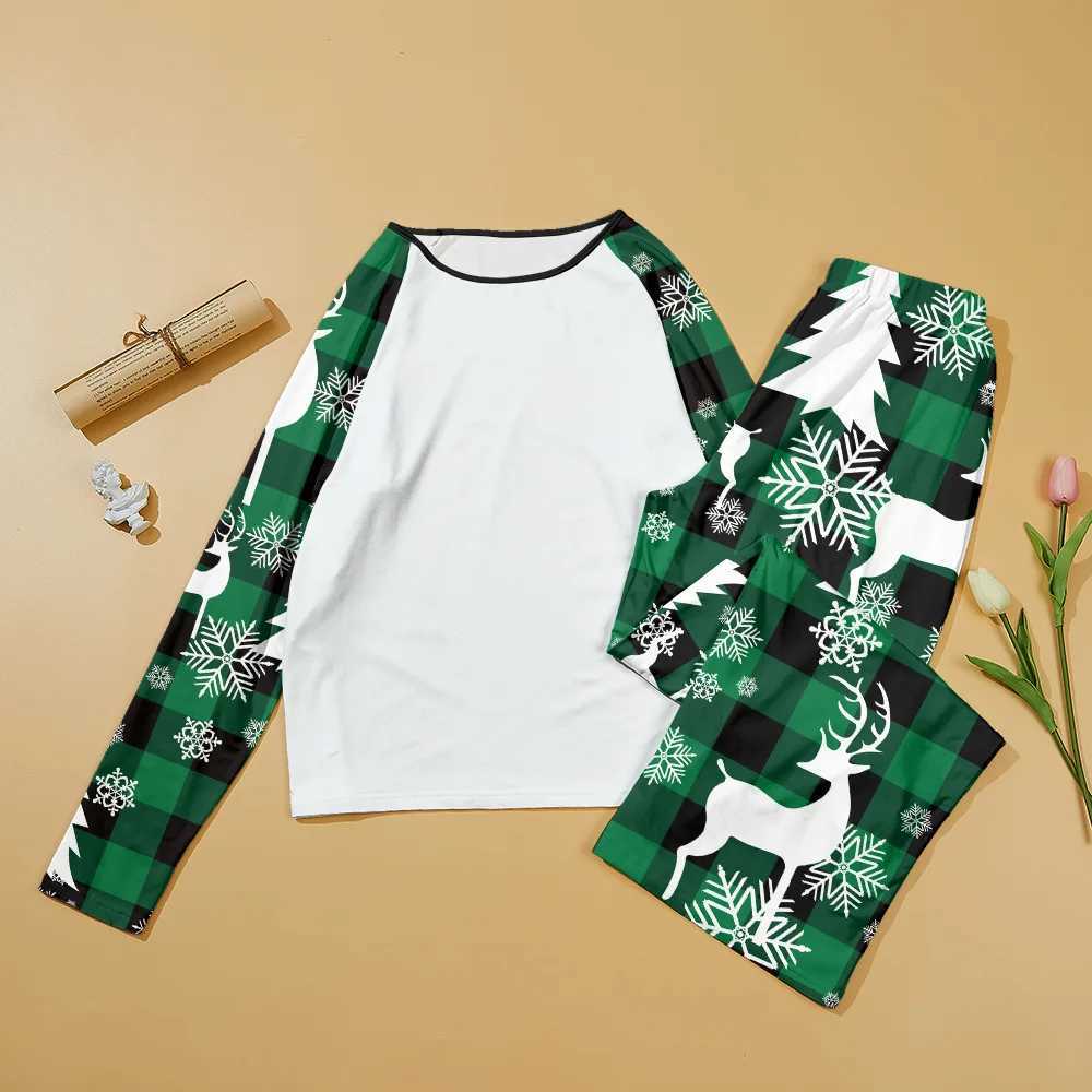 Home Clothes Parent-child Matching Outfits Sublimation Blanks Polyester Long Sleeves For Heat Transfer Print Xmas Pajamas SuitXJ241008