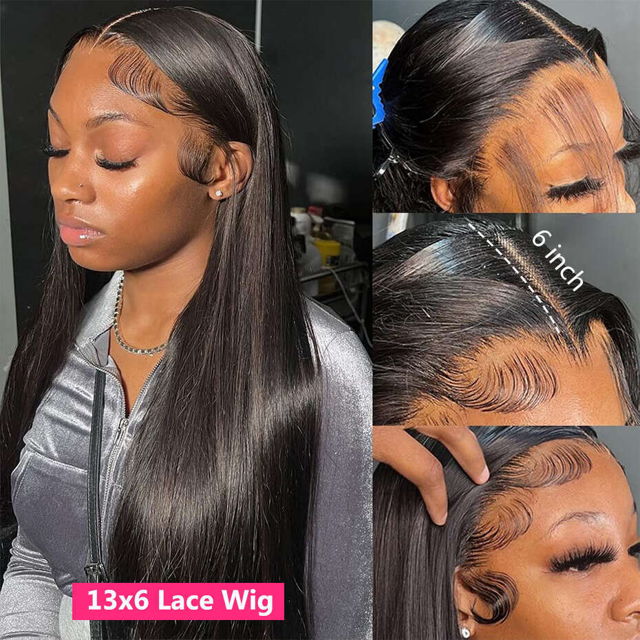 360 Full Lace Wig Human Hair Pre Plucked Brazilian Straight 13x6 Hd Transparent Lace Frontal Human Hair Wigs for Women Gabrielle