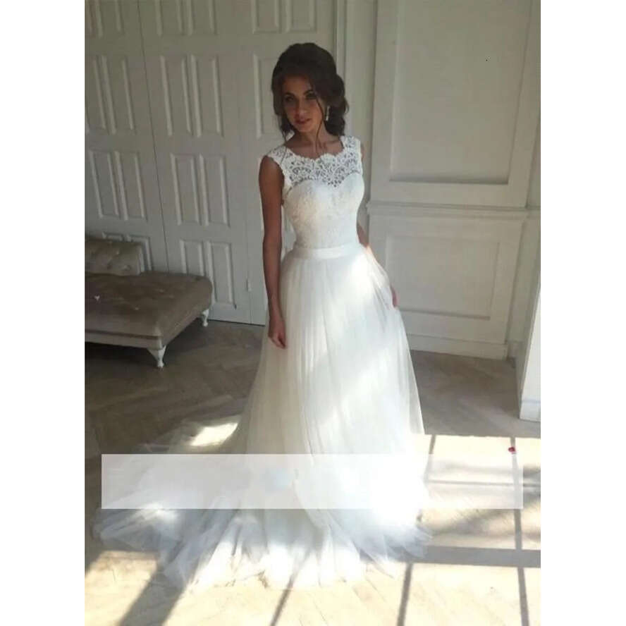 Tulle Lace Simple Designed Wedding Dresess 2024 Summer Beach Garden Bohemian A E Bridal Gowns Sexy Backless Robes Ba6687