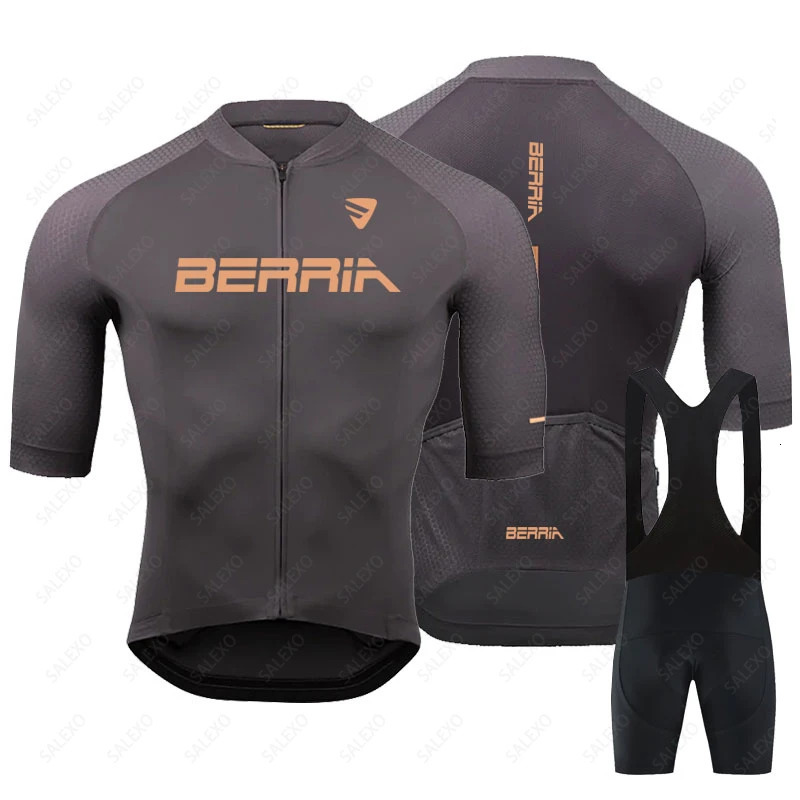 Summer BERRIA Team Cycling Jersey Set Men Racing Bicycle Clothing Suit Mountain Bike Clothes Maillot Ciclismo Hombre 241011