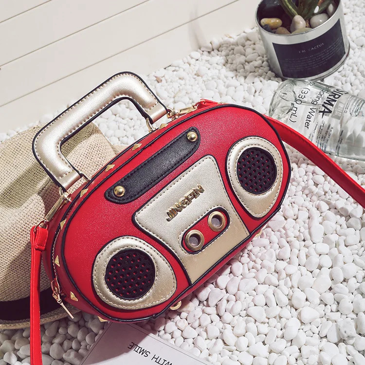Personalized retro wireless shape bag ladies cute handbag shoulder bag messenger bag Rock Crossbody bag 241023