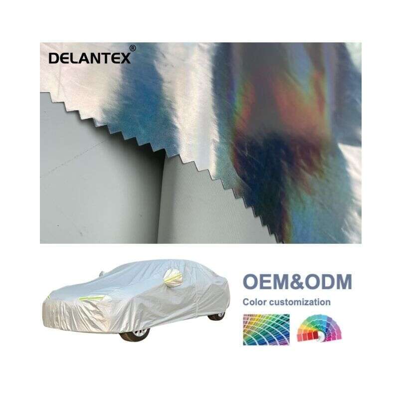 Lightweight Waterproof Polyester Reflective Sier coated Taffeta Fabric for Car Cover Umbrella