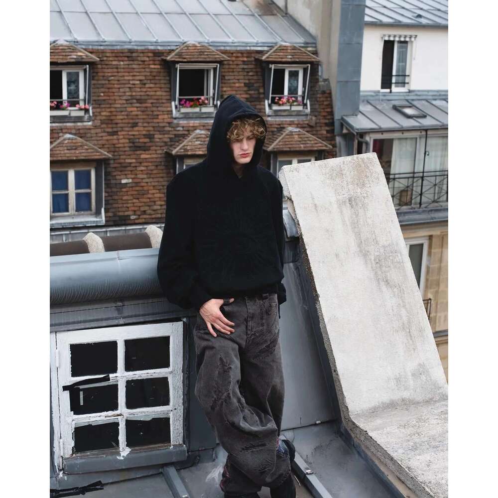 motion New Y High end Sweatshirt k Tops Harajuku Hip Hop Oversized Embroidered Pattern Hoodies women Goth Punk Men and Women Streetwear Harajuu Pun
