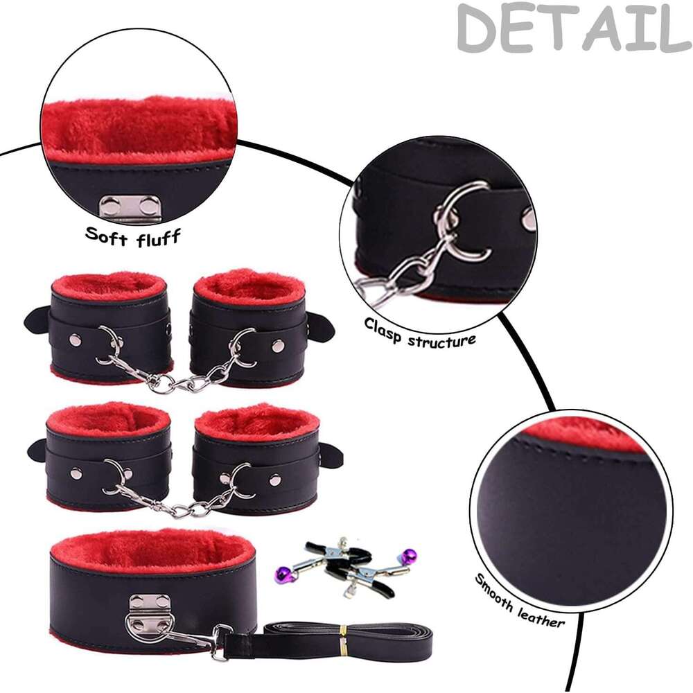BDSM Toy for Adult Couples,34pcs Sex Toys Kit for Bondaged Restraints with Handcuffs Sex and Anal Plug Toys,Body-Safe Sexual Pleasure Tools for Women 