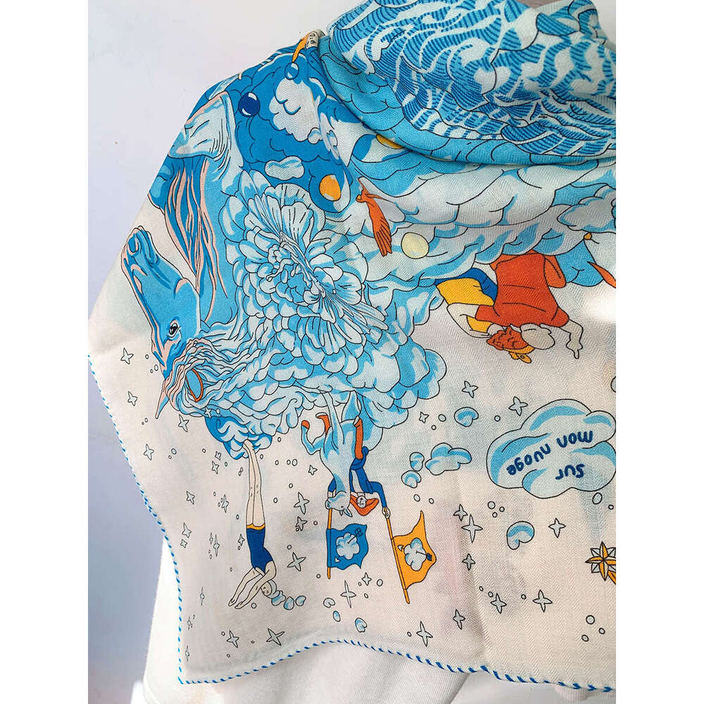 140*140 The Winter Clouds Cashmere In 2024 70% Phenomena Silk All For Autumn Cm Scarf New Arrival Wrap Women 30% go scarf designers
