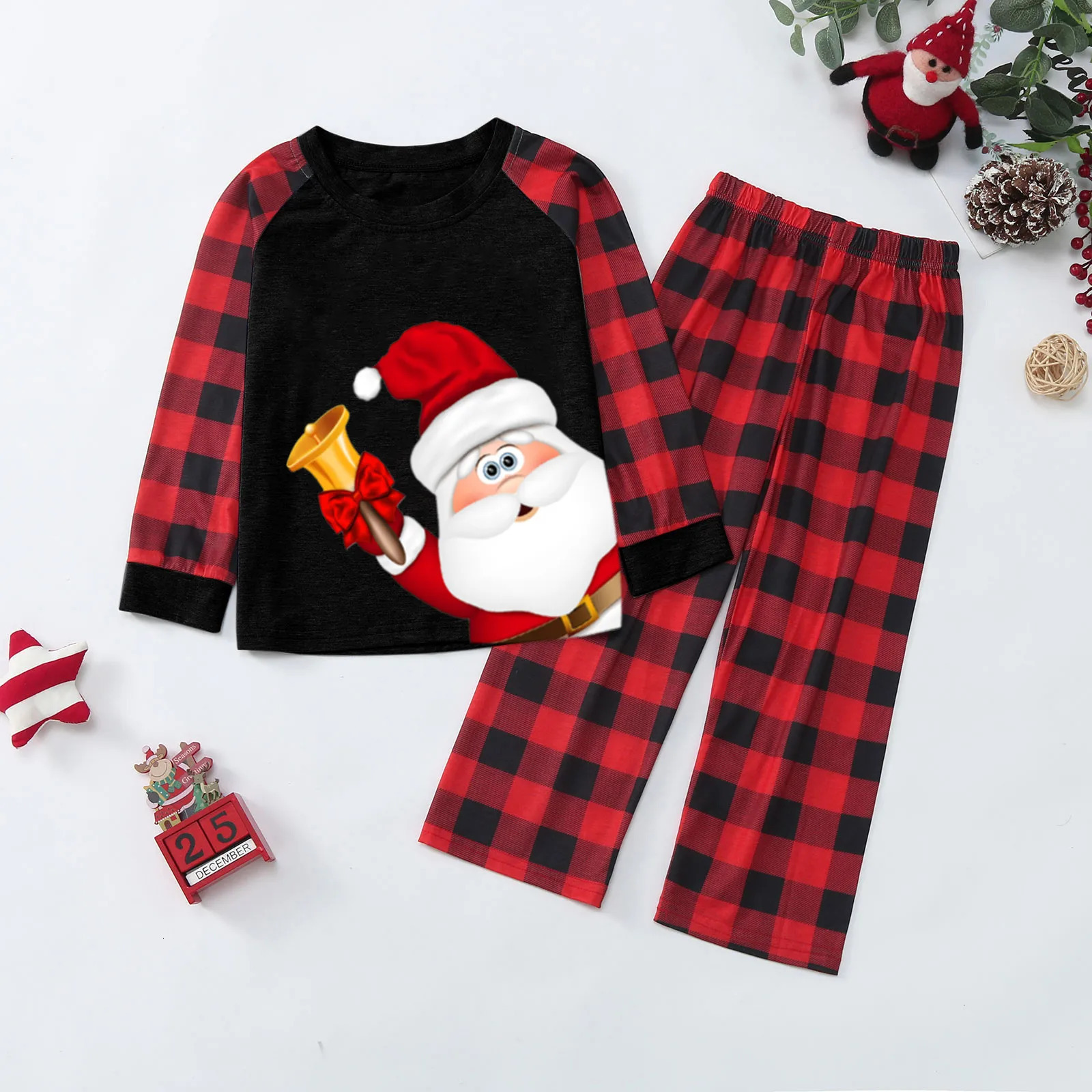 Santa Claus prints Christmas family matching sets Christmas shirts tops and pants Christmas pajamas Navidad Para Familias 241022
