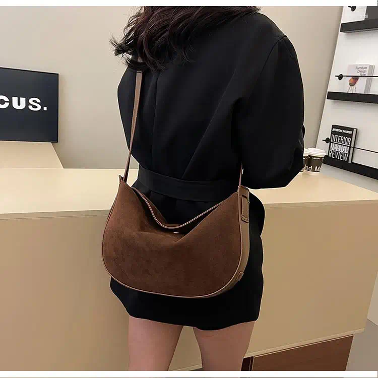 Totes Lizzytsu Vintage Red Hobos Shoulder Bag Women Korean Casual Crossbody Streetwear Design Handbags Easymatch Tote