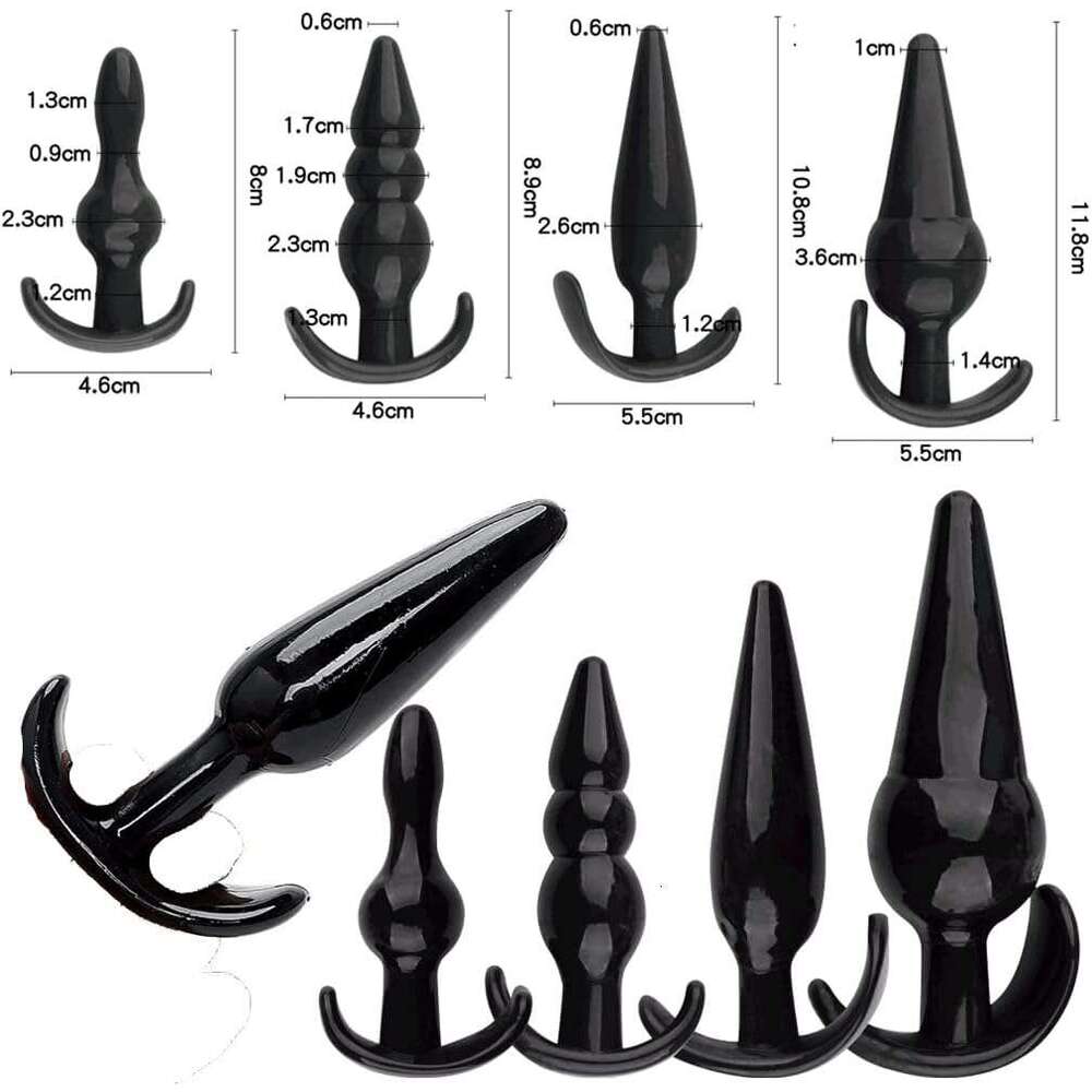 32Pcs SM Bondage Restraint Vibrator Silicone Anal Plug Dildo Sex Toys for Butt plug2 Color