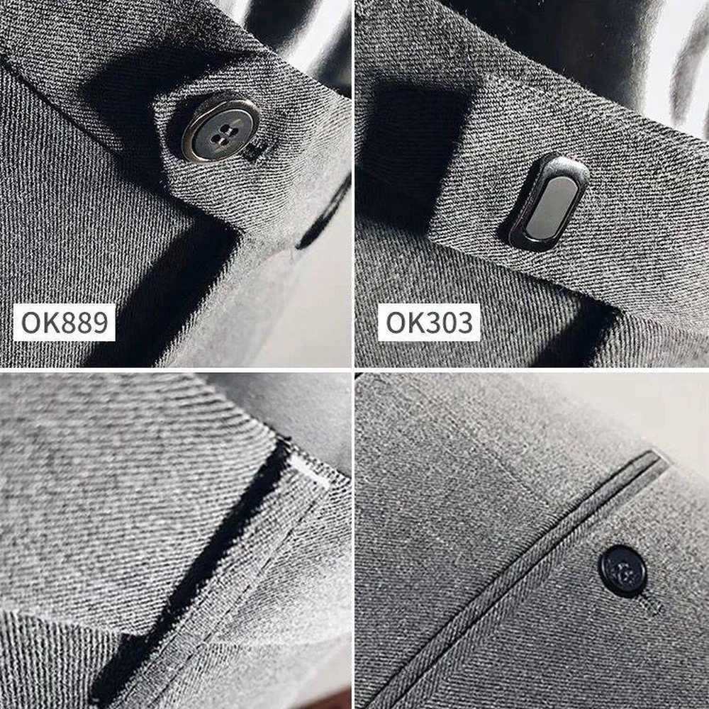 Fashion Men Suit Pants Ankle Length Business Dress Pants Male Office Social Casual Slim Fit Pants Streetwear Wedding TrousersX241023