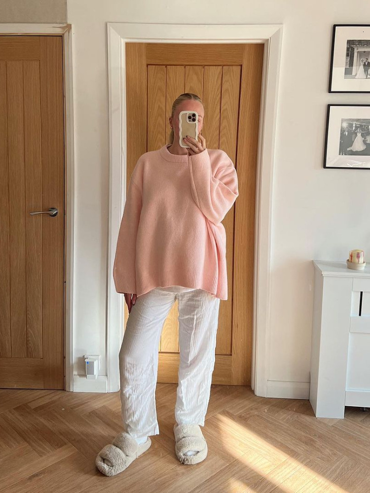 Casual Solid Women Knitting Pullover Autumn Lady O-Neck Long Sleeve Soft Sweater 2024 Female Elegant Basic Street Warm Knitwear