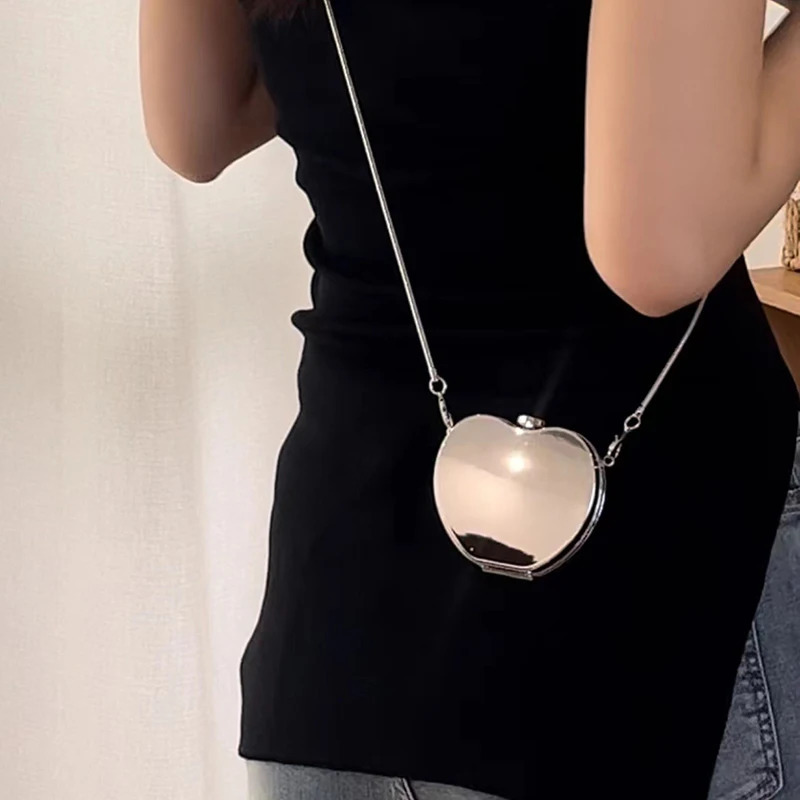 Womens mini smooth acrylic round small bag fashionable mini square bag single shoulder cross body coin purse small headphone bag 241023