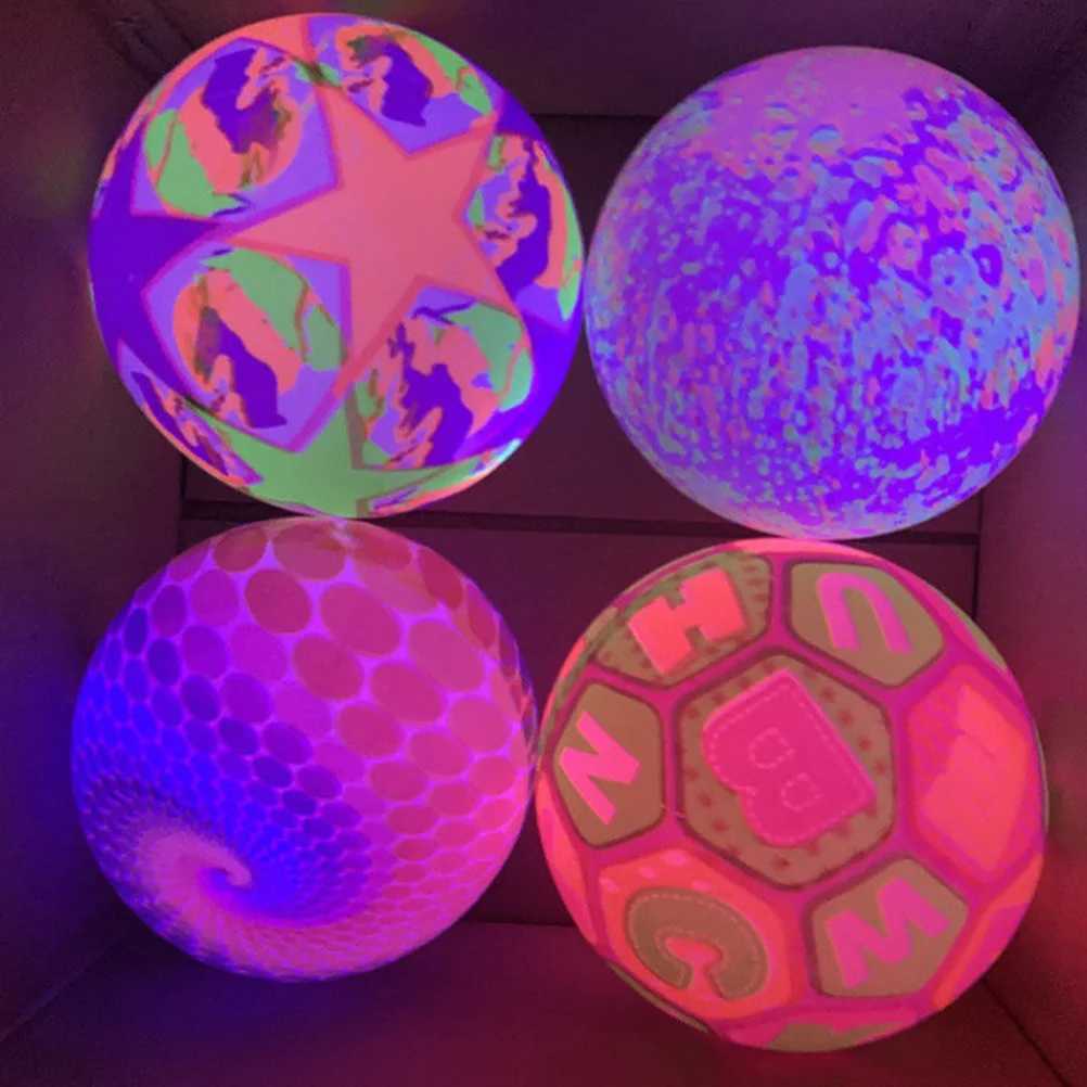 Inflatab D Football Night Soccer Balls Toys Kid Toddr Children Training Small FlashXJ241023