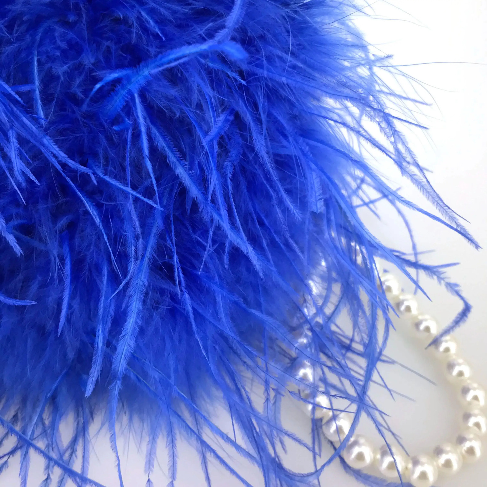 Ostrich Feather womens bag mini wallet pearl chain clutch romantic fur fluffy party peach fuzzy 241023