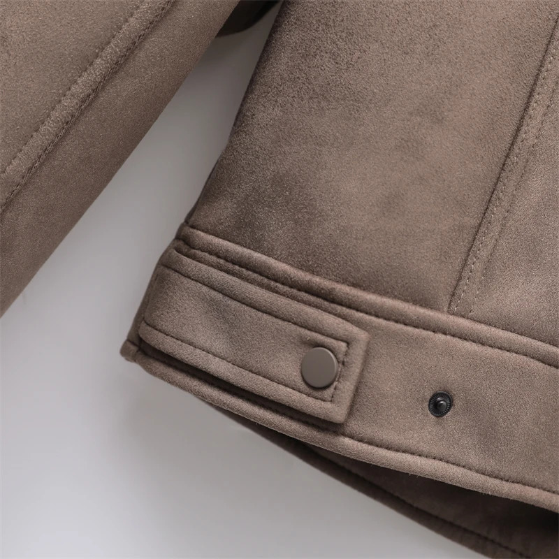 RARF Men Mens Spring and Autumn Suede Texture Effect Jacket Top 241023