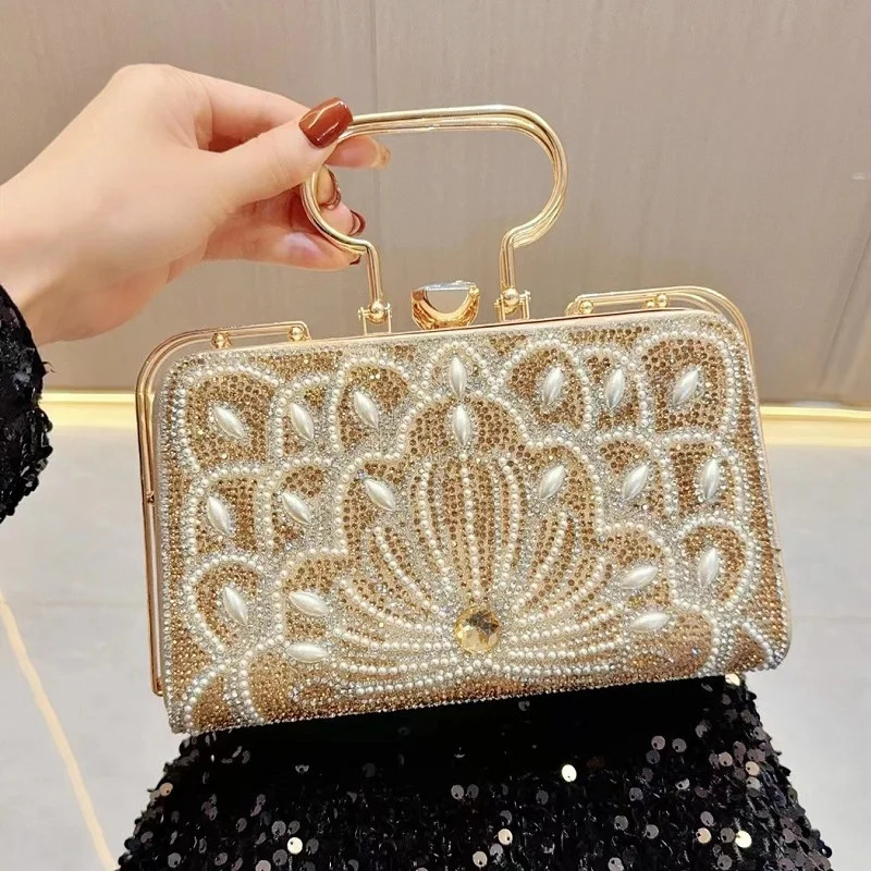 Party Banquet Bag Diamond Set Handbag Womens Wedding Handbag Shoulder Pendant Dinner Bag 241023