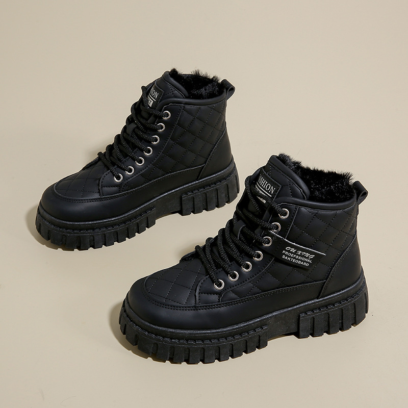 Winter New Snow Martin Shoes Warm and Velvet Thick Short Women's Cotton Boots