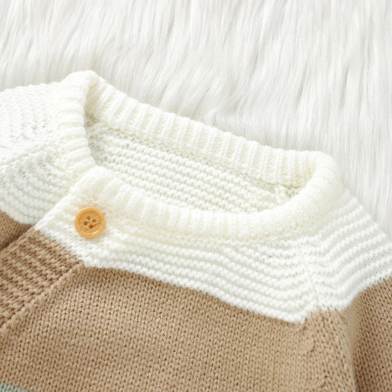 Womens mens sweater jumpsuit mens long sleeved autumn and winter full-length jumpsuit 241022