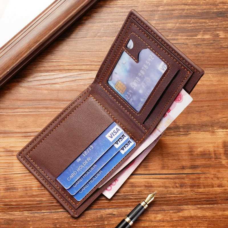 New Mens Wallet Short Multi-card Coin Purse Fi Casual Wallet Male Youth Thin Three-fold Horizontal Soft Wallet Men PUXJ250624