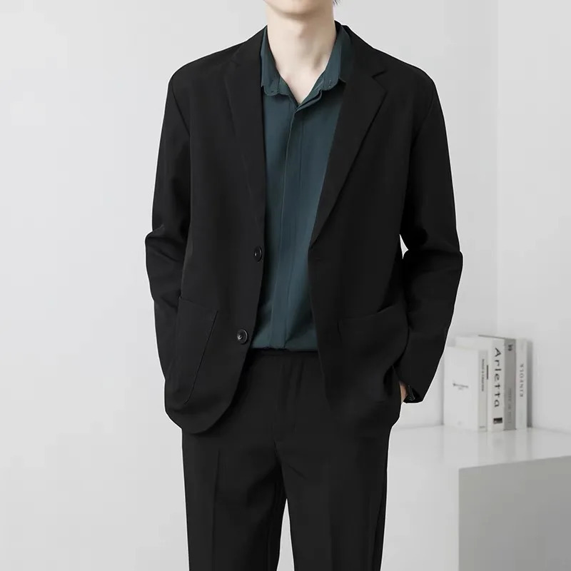 Spring Brown Black Blazer Mens Slimming Fashion Mens Dress Jacket Business Formal Jacket Mens Office Set Jacket S-3XL 241023