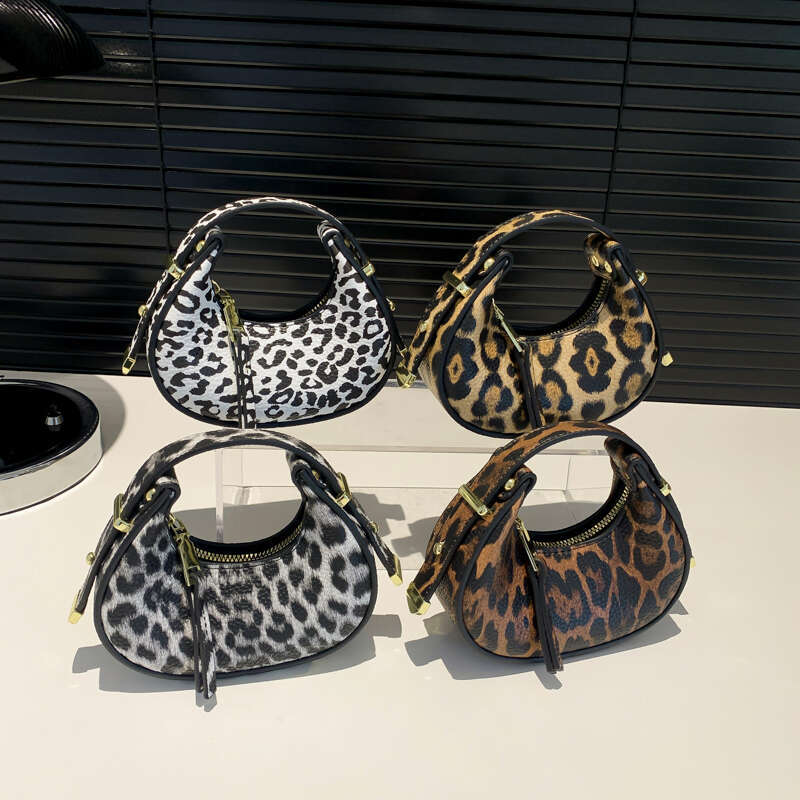 LEFTSIDE Mini Leopard PU Leather Crossbody Bags for Women 2024 Y2K Trend Female Korean Fashion Shoulder Bag Lady Handbags